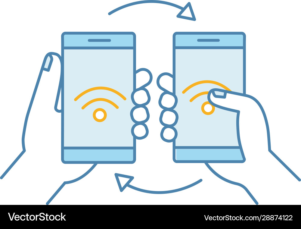NFC Data Transfer Icon vector image
