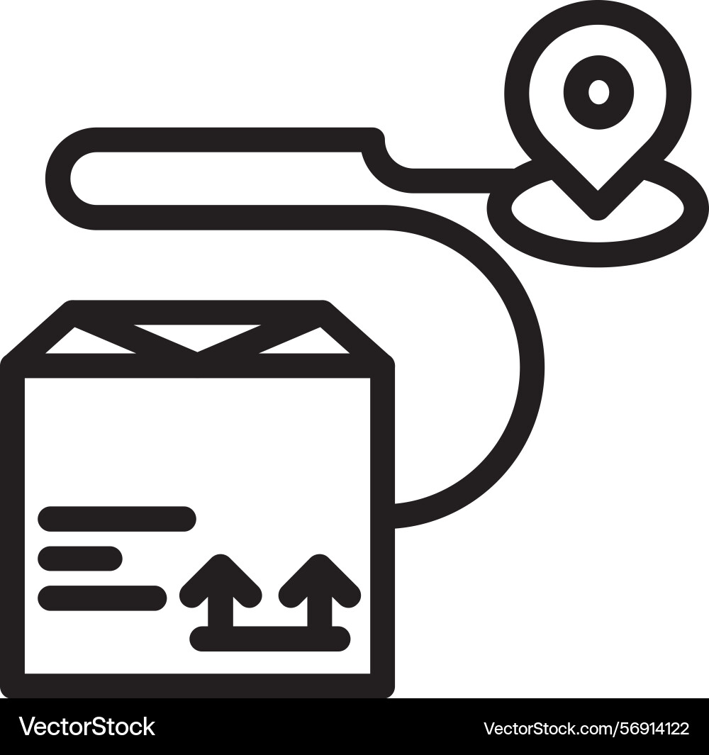 Order tracking linear style icon design vector image