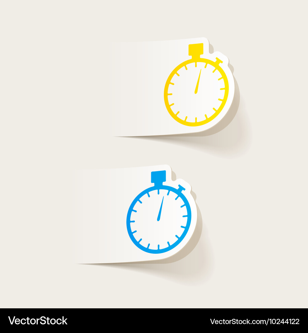 Realistic design element stopwatch Vector Image