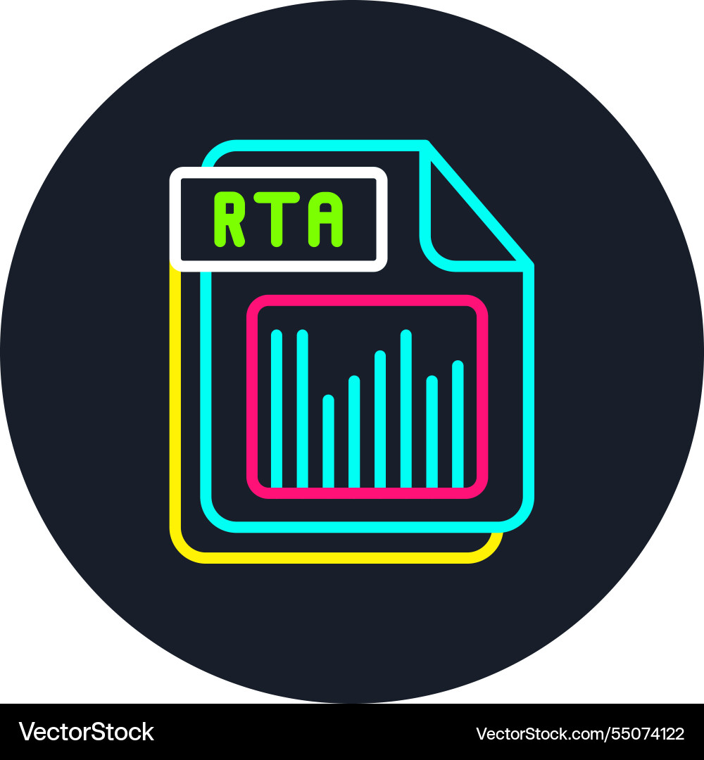 Rta line multi color icon Vector Image