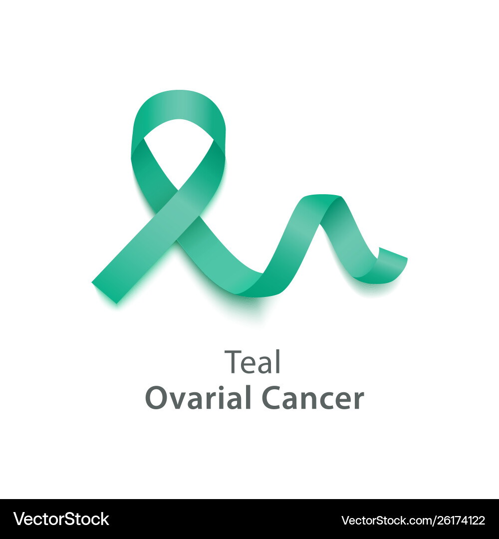 Teal color curly ribbon or loop in realistic style Teal color curly ribbon or loop in realistic style Vector Image