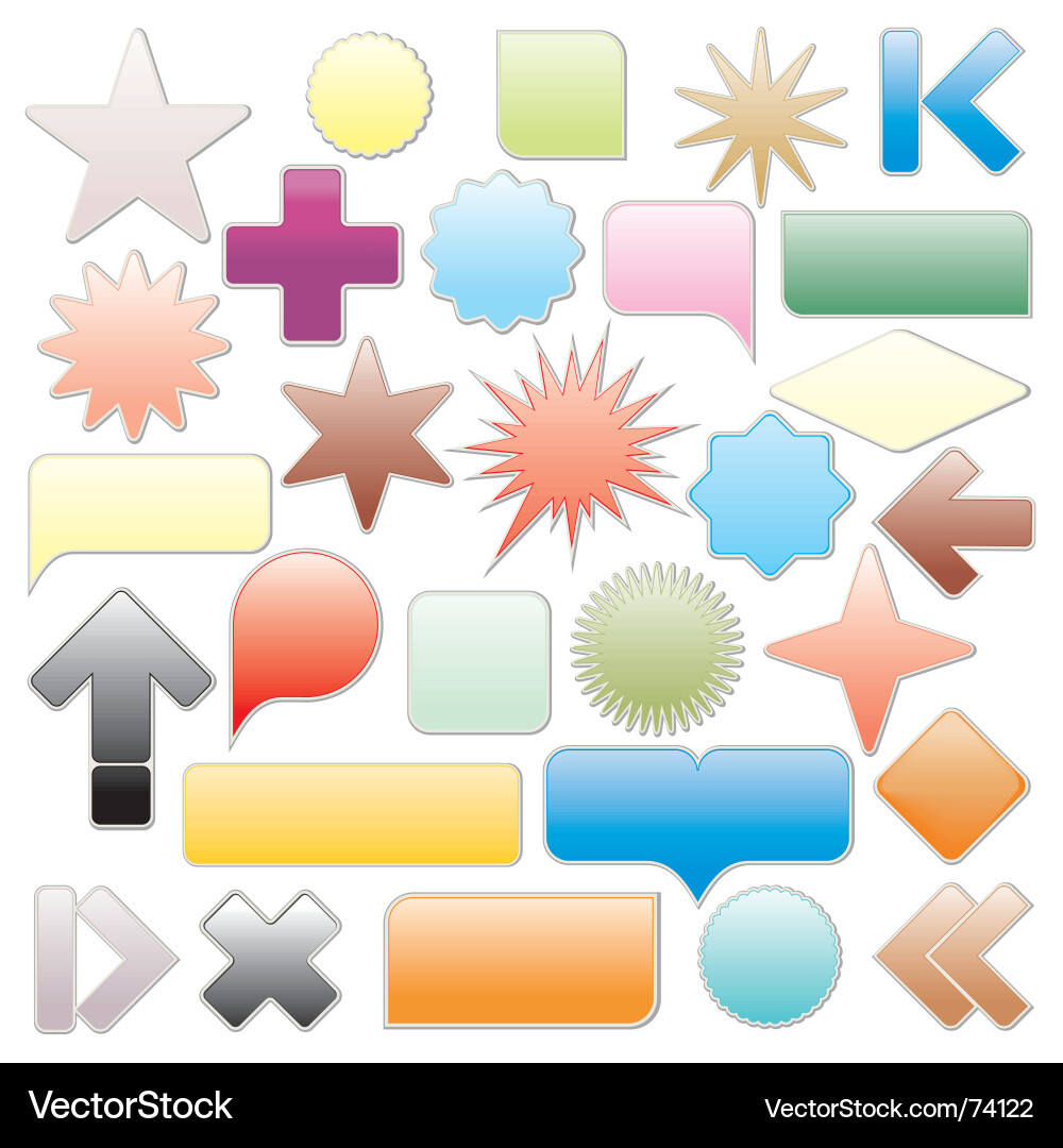 Web UI Elements Pack vector image