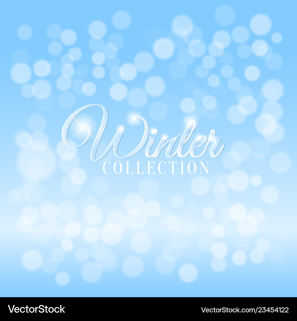 Winter Bokeh Background Vector Image