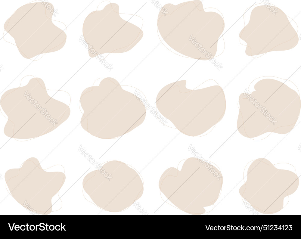 Blobs fluid liquid shapes symbol visual set Vector Image
