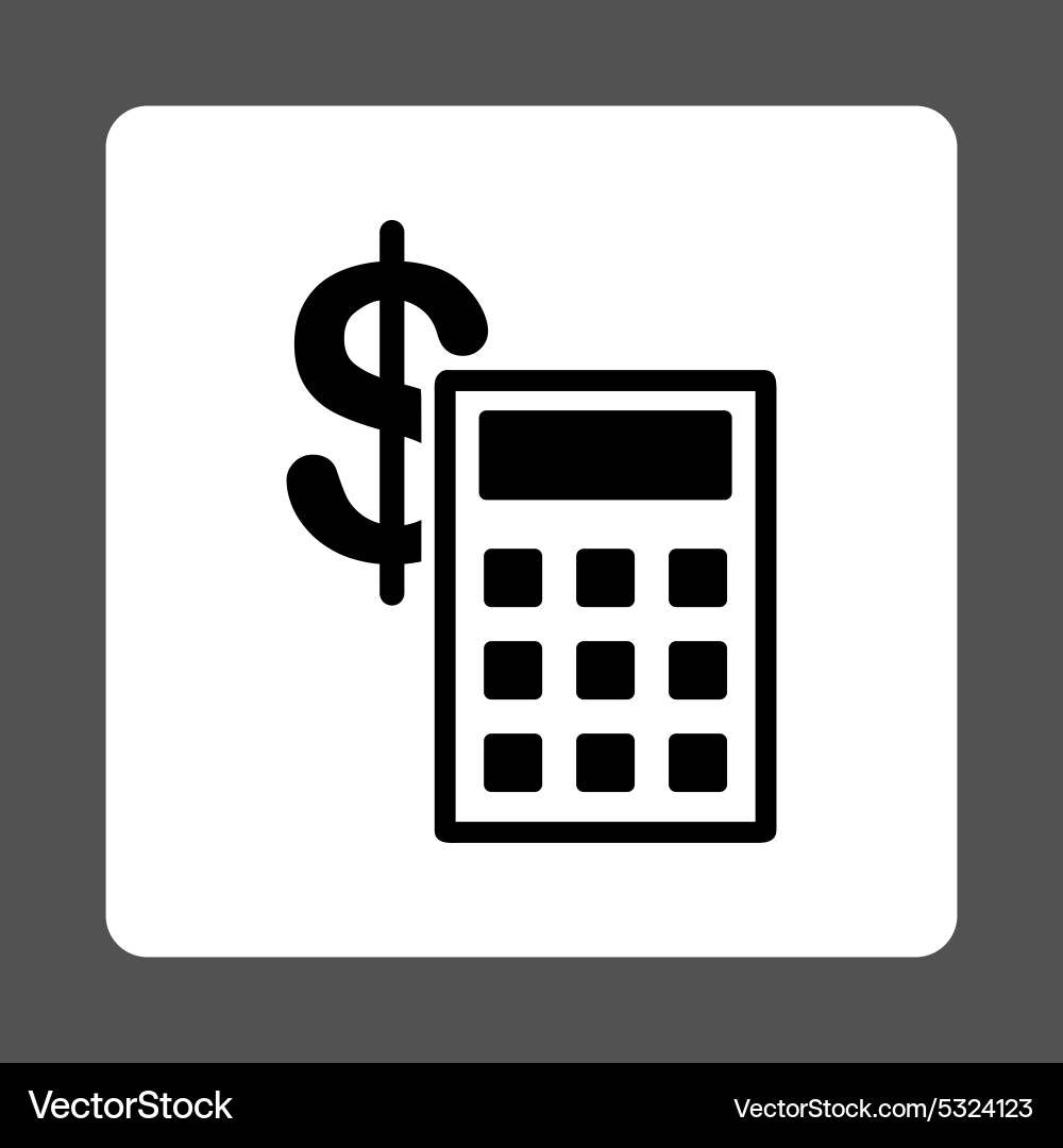 Calculation icon from commerce buttons overcolor vector image