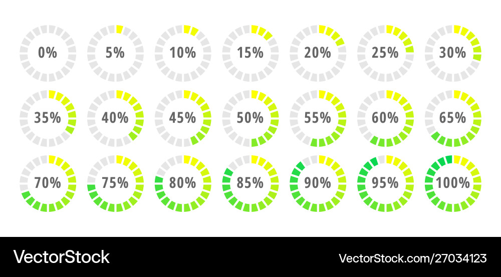 Circular Progress Loading Bars vector image