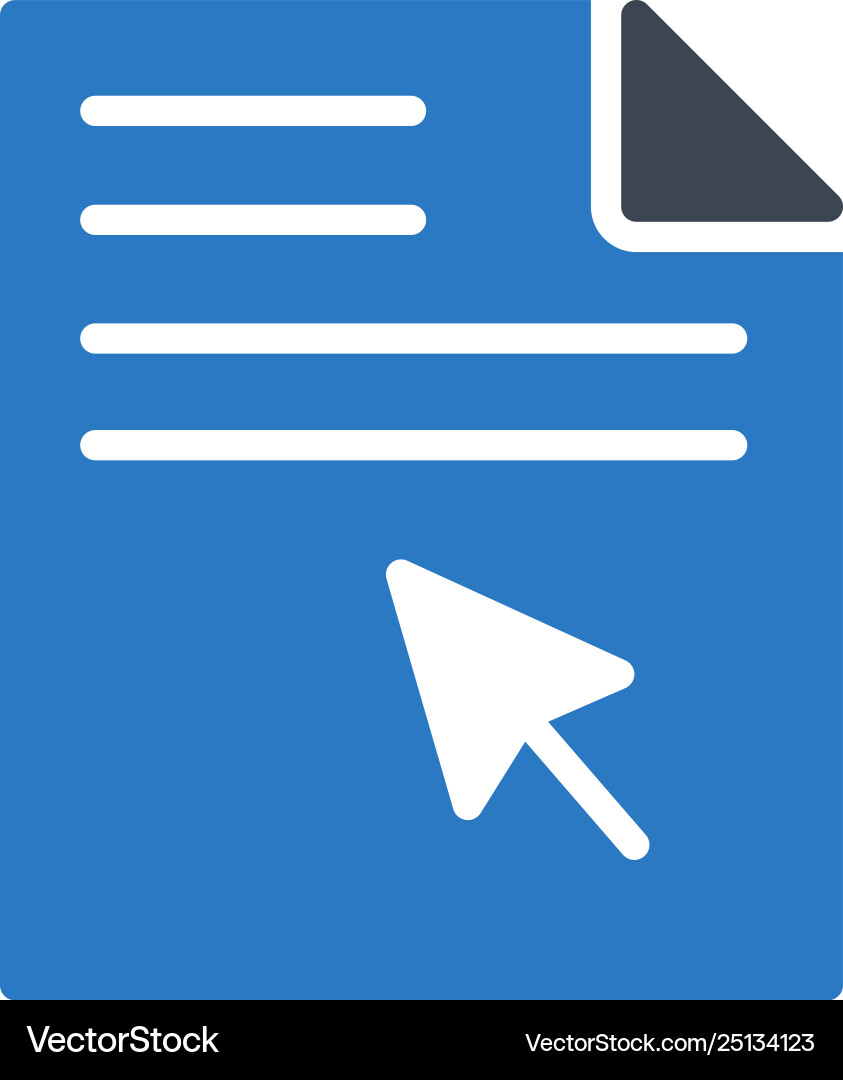 Cursor file Cursor file Vector Image