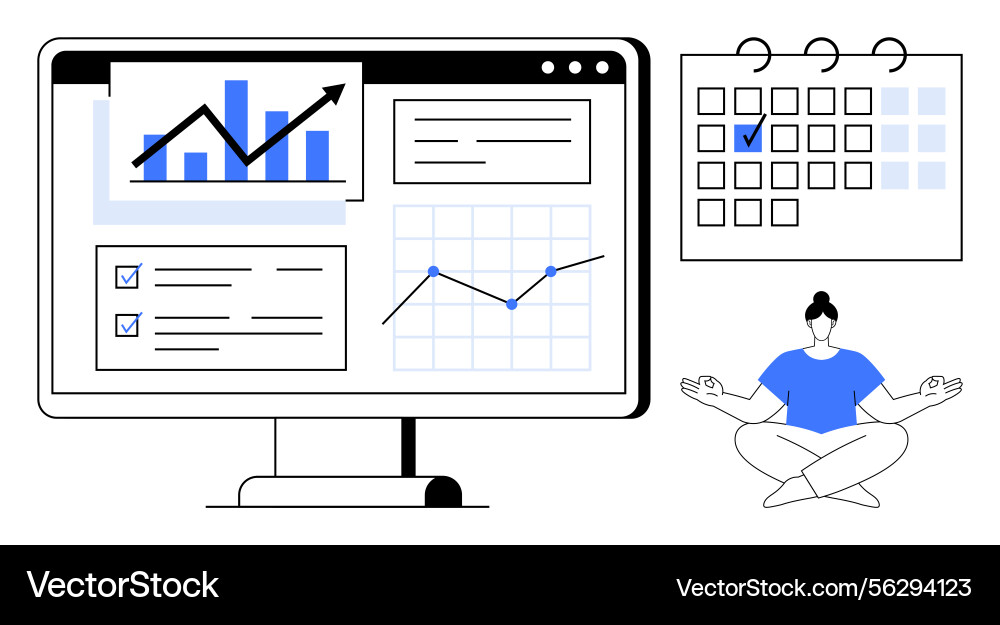 Data analysis and scheduling with a focus on work Data analysis and scheduling with a focus on work vector image