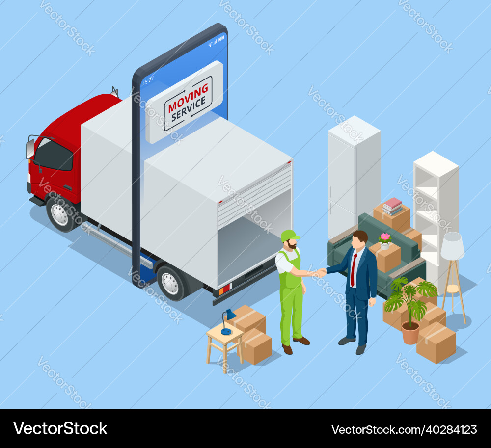Furniture Delivery & Moving Service Vector Image