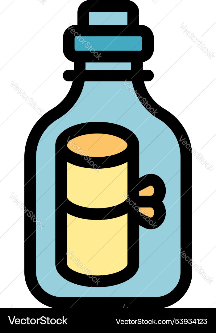 Message in a bottle floating on the ocean waves Message in a bottle floating on the ocean waves vector image