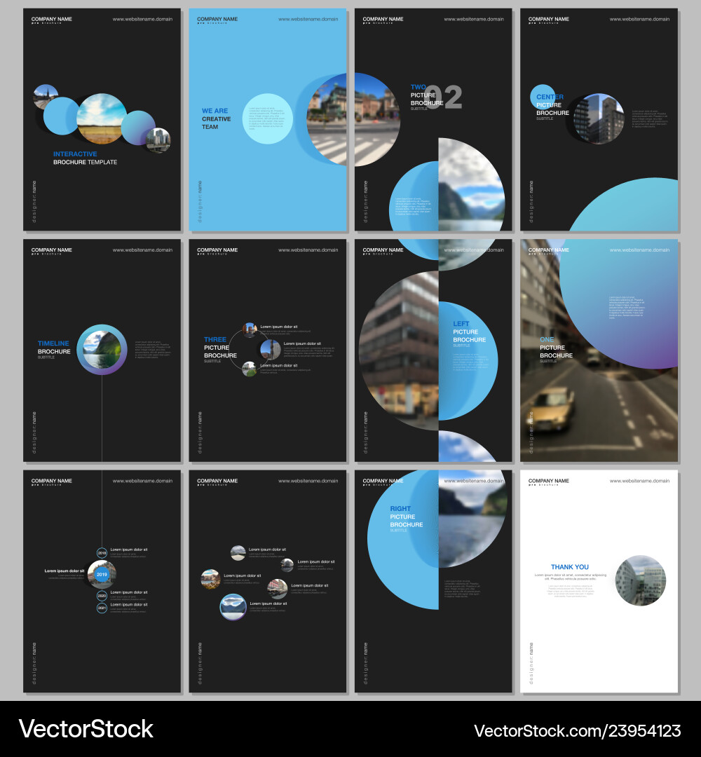 Minimal brochure templates with colorful gradient Minimal brochure templates with colorful gradient vector image