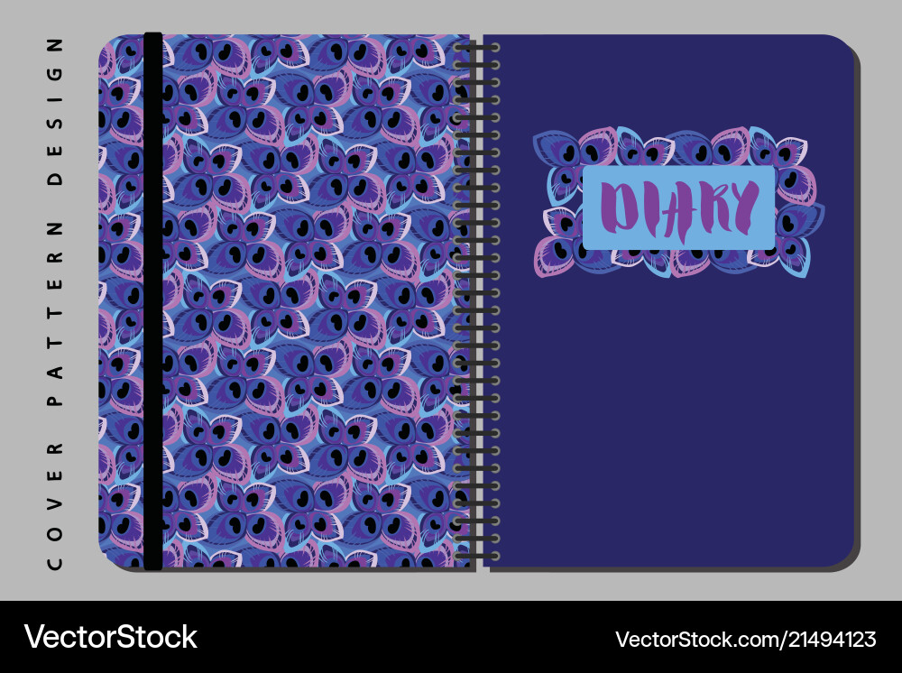 Notebook and diary cover design for print Notebook and diary cover design for print vector image