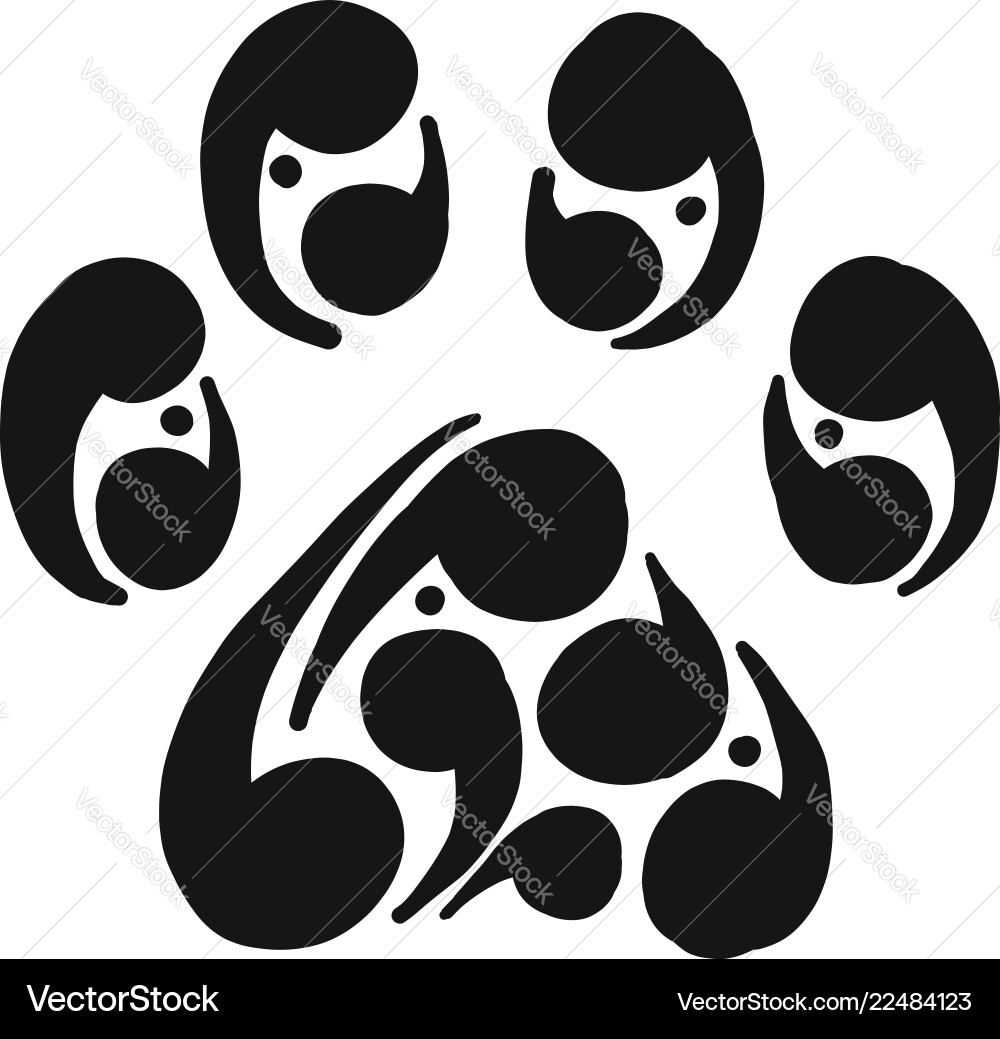 Paw-Print des Hundesymbols für Ihr Design Paw-Print des Hundesymbols für Ihr Design vektorbild