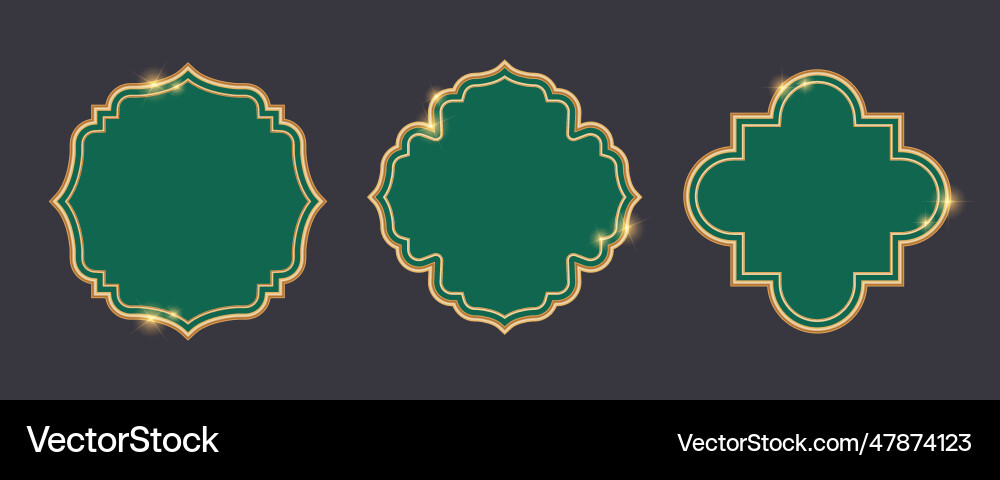 Ramadan frame with pattern border ornament Ramadan frame with pattern border ornament vector image