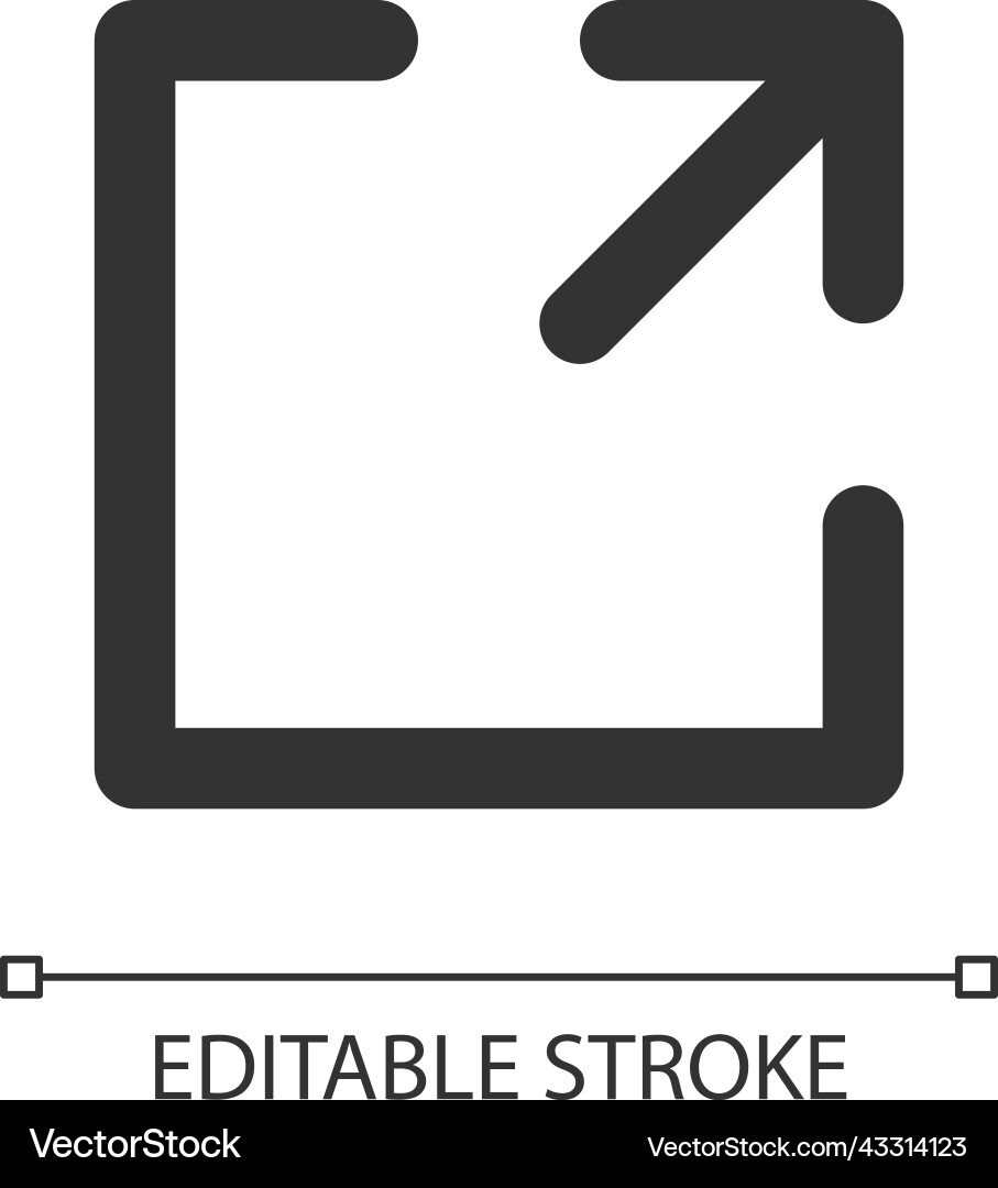 Resize pixel perfect linear ui icon Resize pixel perfect linear ui icon vector image