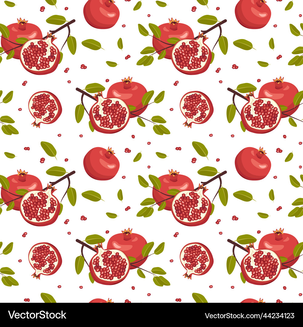Seamless pattern with whole and half red Seamless pattern with whole and half red Vector Image