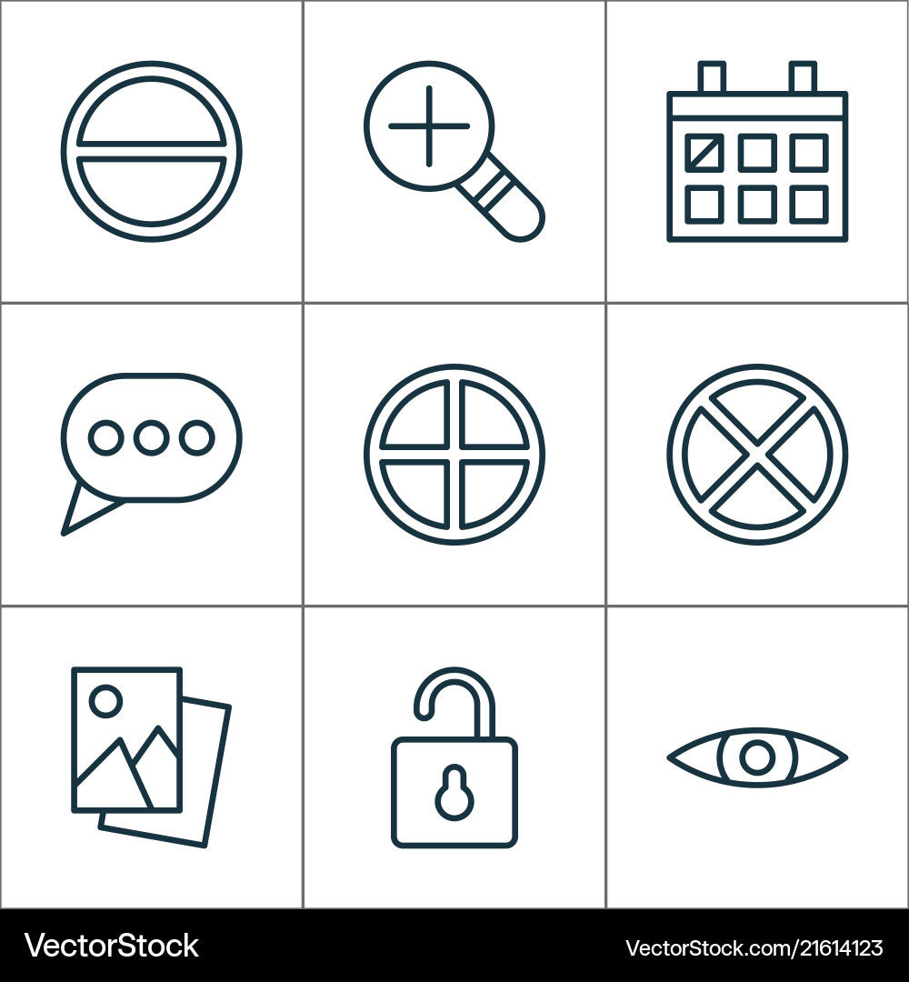 Web icons set with open lock remove messaging Web icons set with open lock remove messaging vector image
