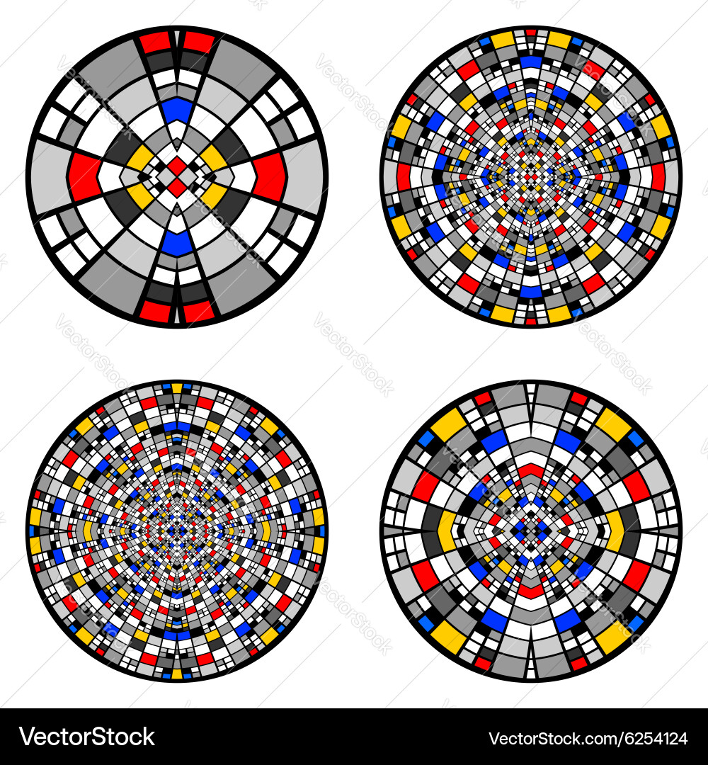A set of design circle elements Vector Image