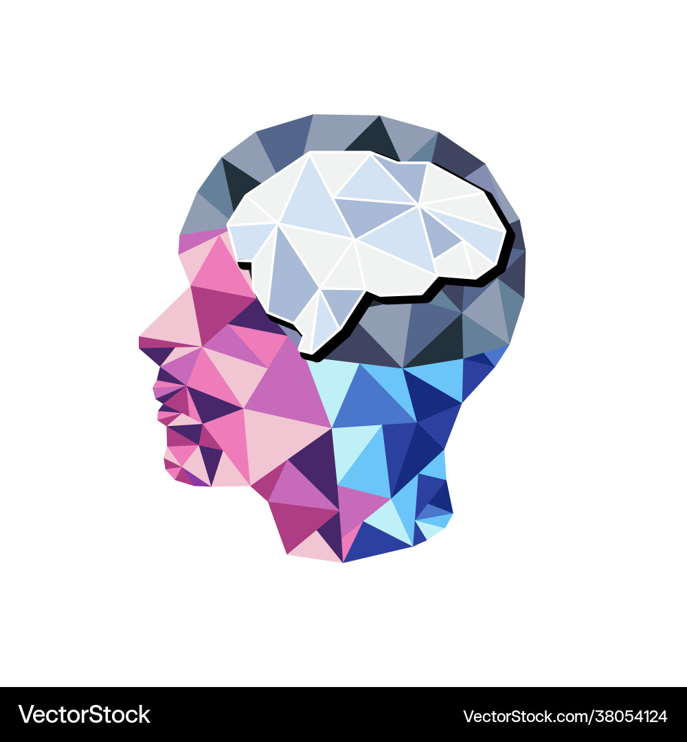 Abstract Brain Shape Vector Image