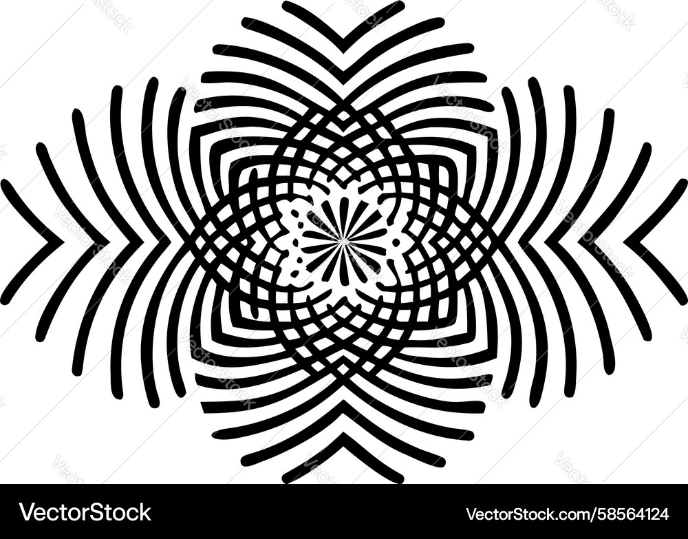 Abstract Circular Vortex Vector Image