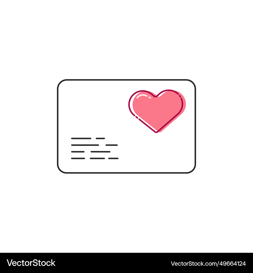 Closed opened envelope with heart icon set Vector Image