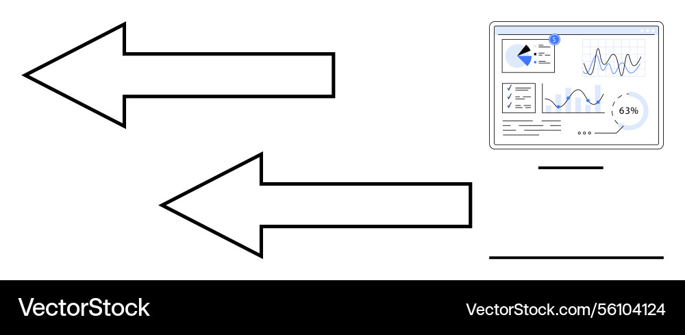 Data flow visualization with interactive dashboard Vector Image