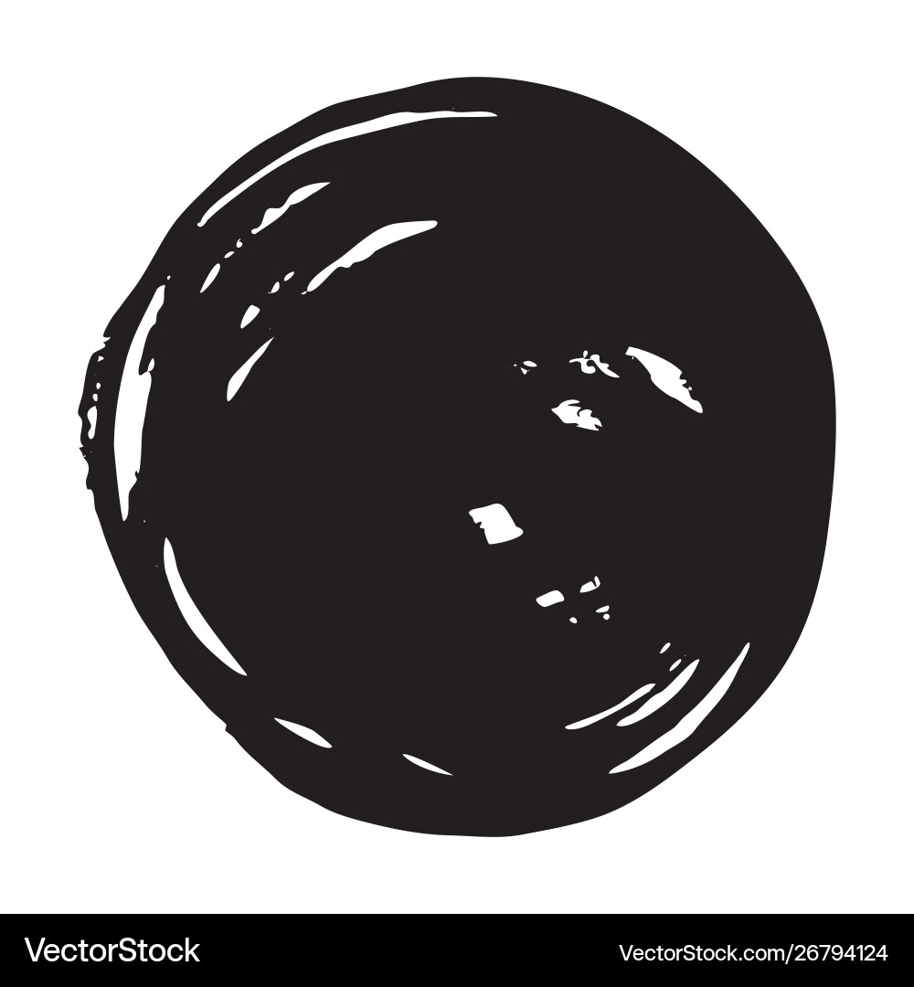 Ink Blob Grunge Circle vector image