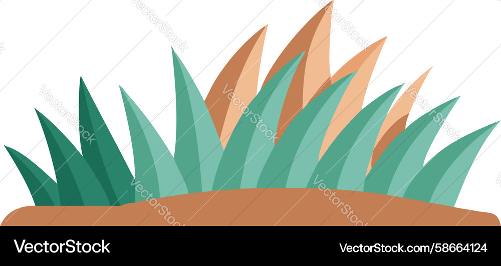 Lush green grass patch element design generative Vector Image