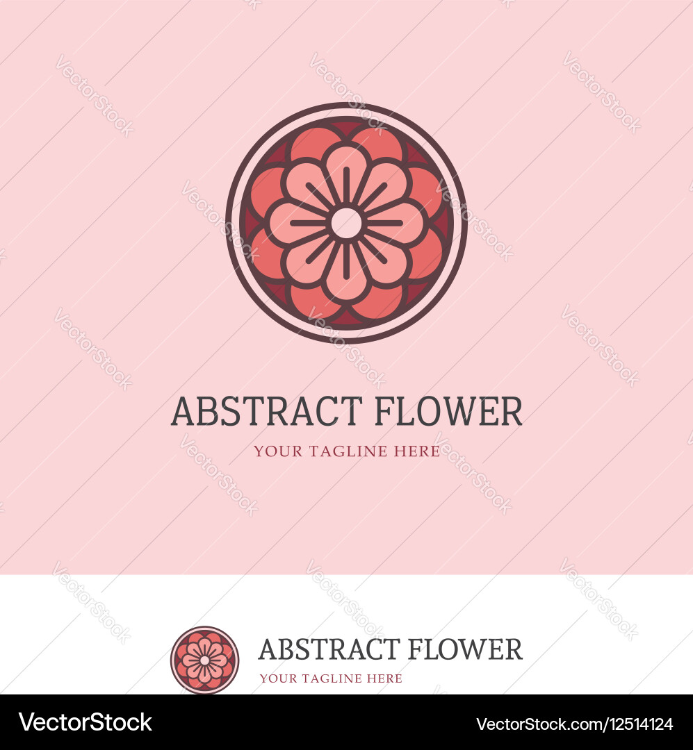 Moderne Floral Circle Logo Vektorbild