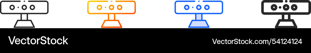 Motion sensor iconthin linear gradient blue Motion sensor iconthin linear gradient blue Vector Image