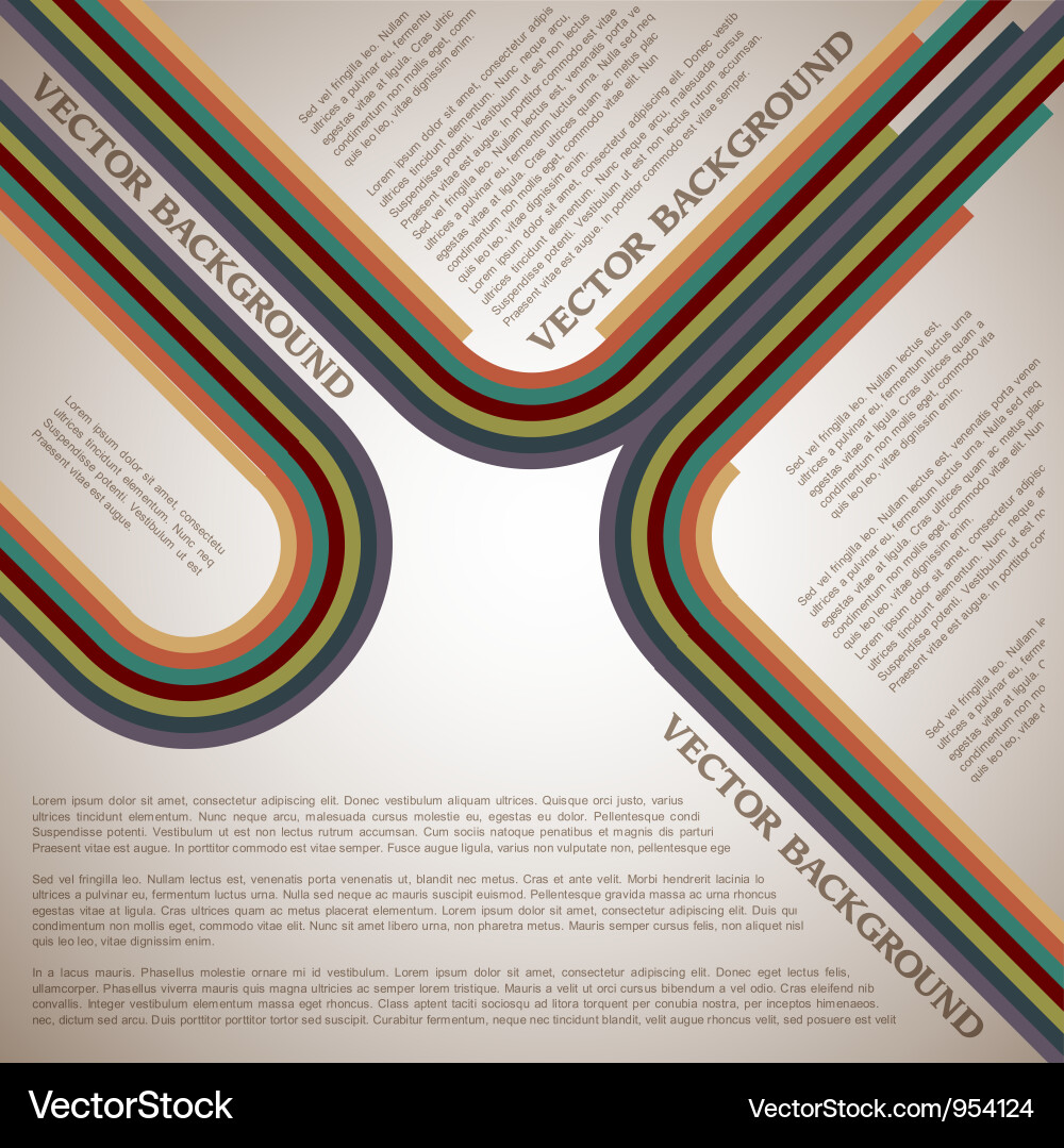Retro Line Background Vector Image