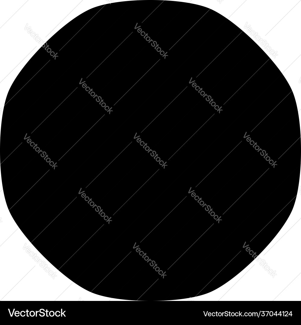 Smooth Rounded Black Polygon Shape vector image