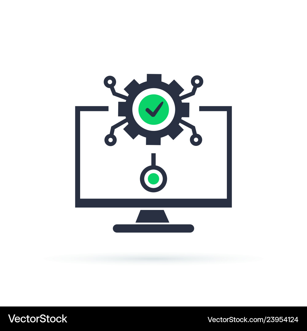 Software development automation technology Software development automation technology vector image