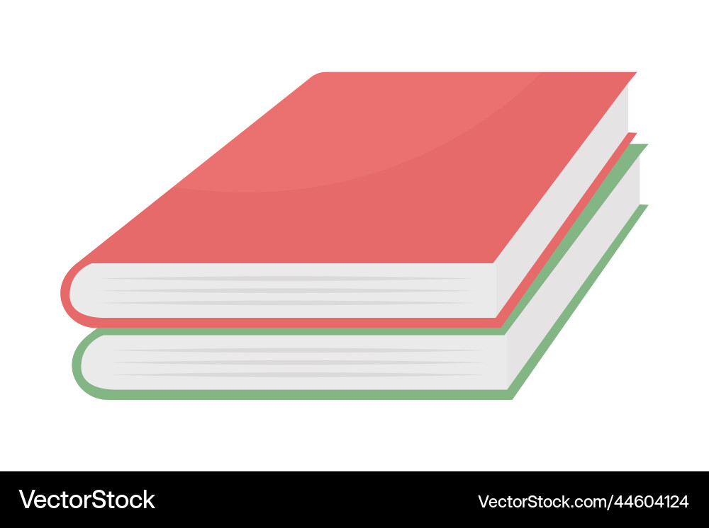 Stack of books semi flat color object Stack of books semi flat color object vector image