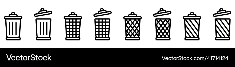 Trash can open icon design vector image