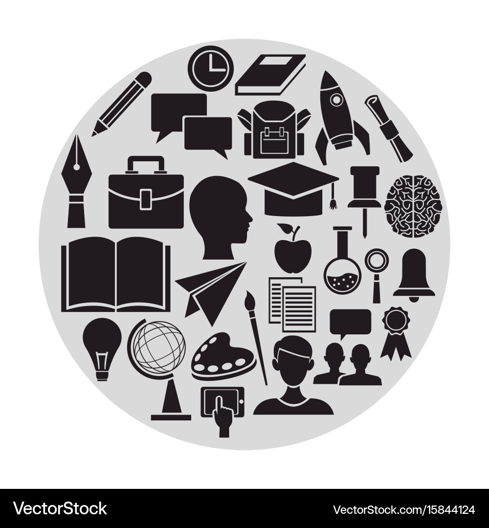White background with circular frame vector image