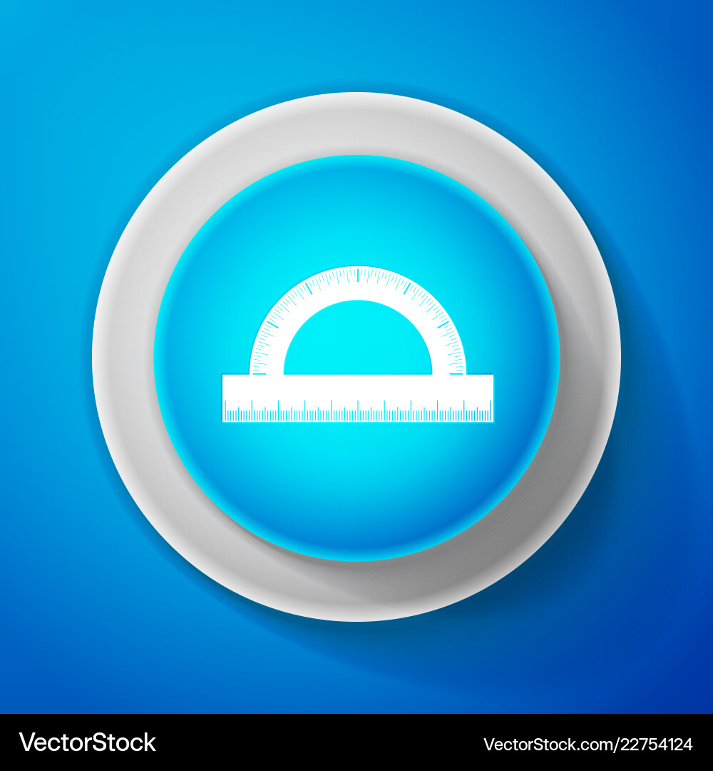 White protractor grid for measuring degrees icon Vector Image