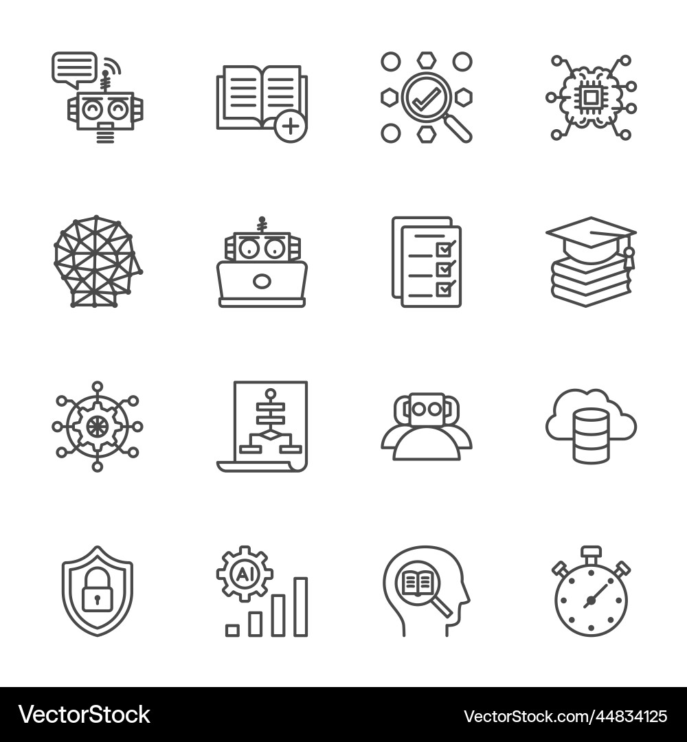 Ai artificial intelligence technology and machine Vector Image