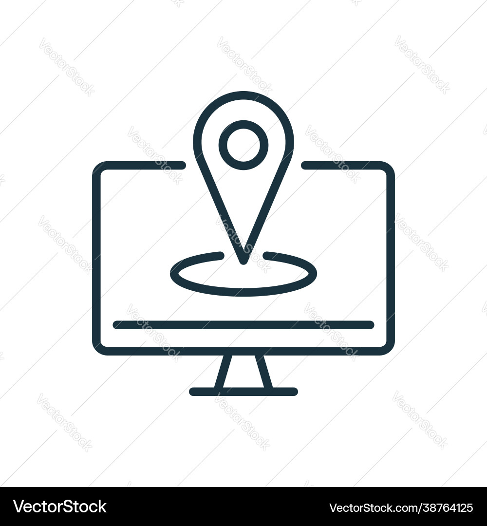 Computer Navigationszeile Symbol ip Adresse linear vektorbild