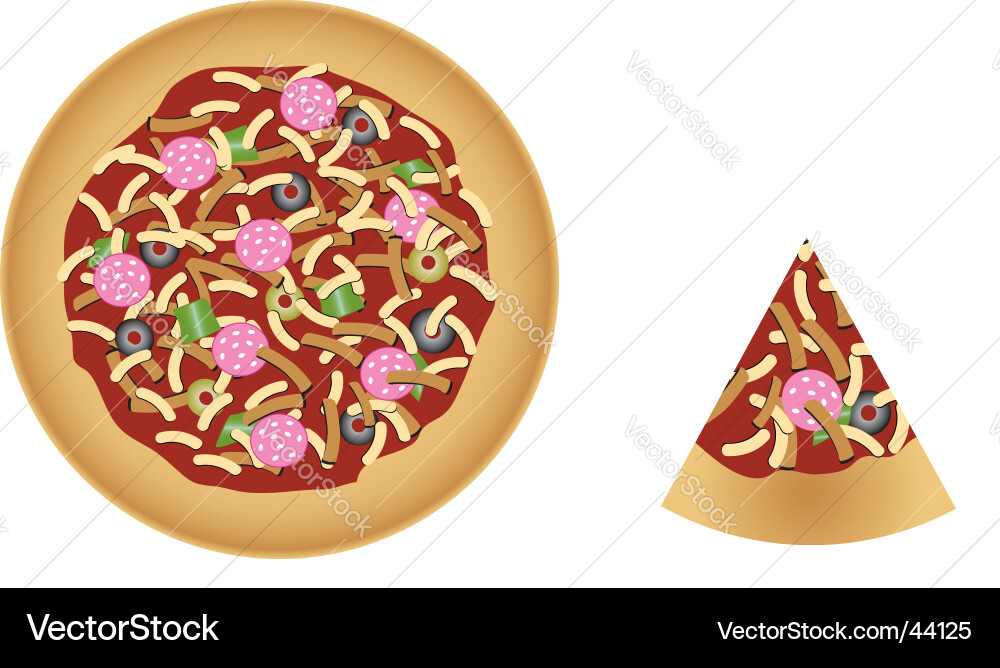 Delicious Pizza Slice Vector Image