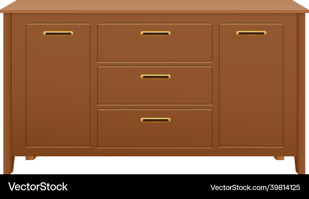 Dresser realistic vector image