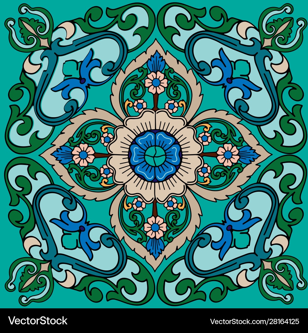 Emerald with a beautiful pattern Vector Image
