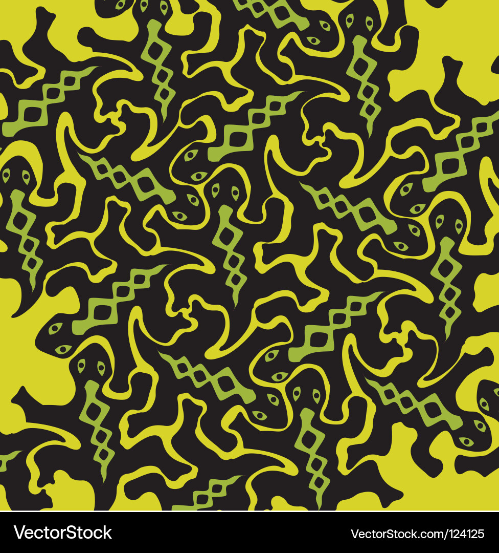 Lizard Pattern Puzzle vector image