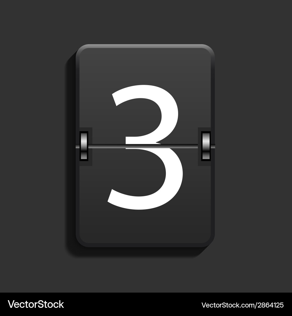 Modern numeric scoreboard with shadow Vector Image