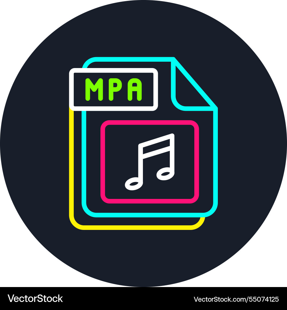 Mpa line multi color icon Vector Image