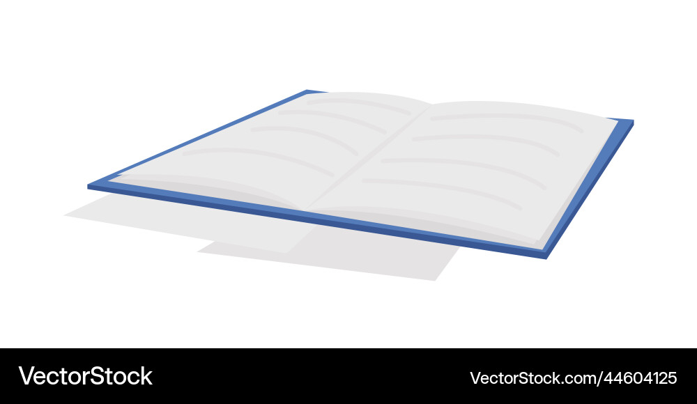 Notebook semi flat color object Notebook semi flat color object vector image
