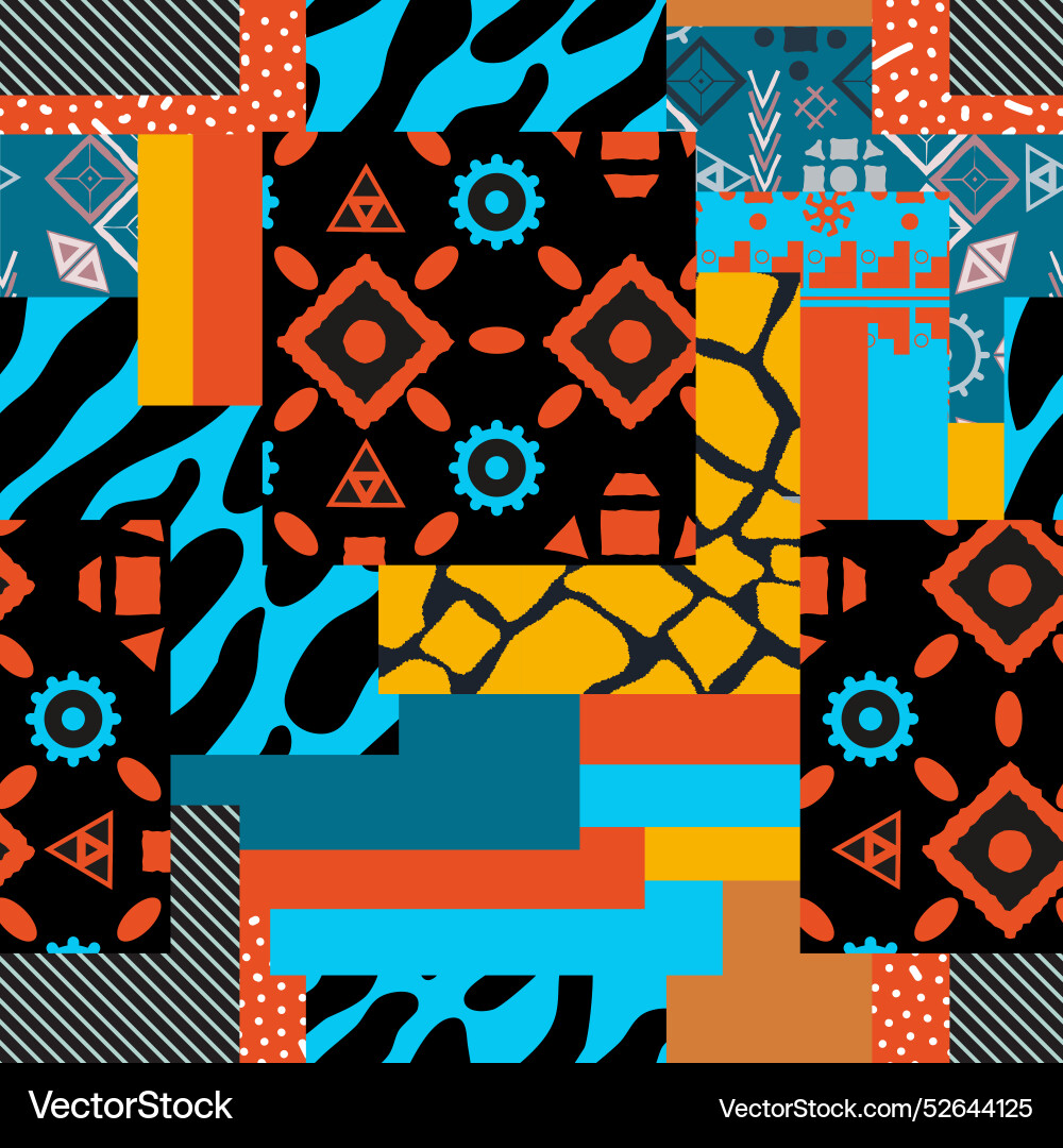 Patchwork abstract background vector image