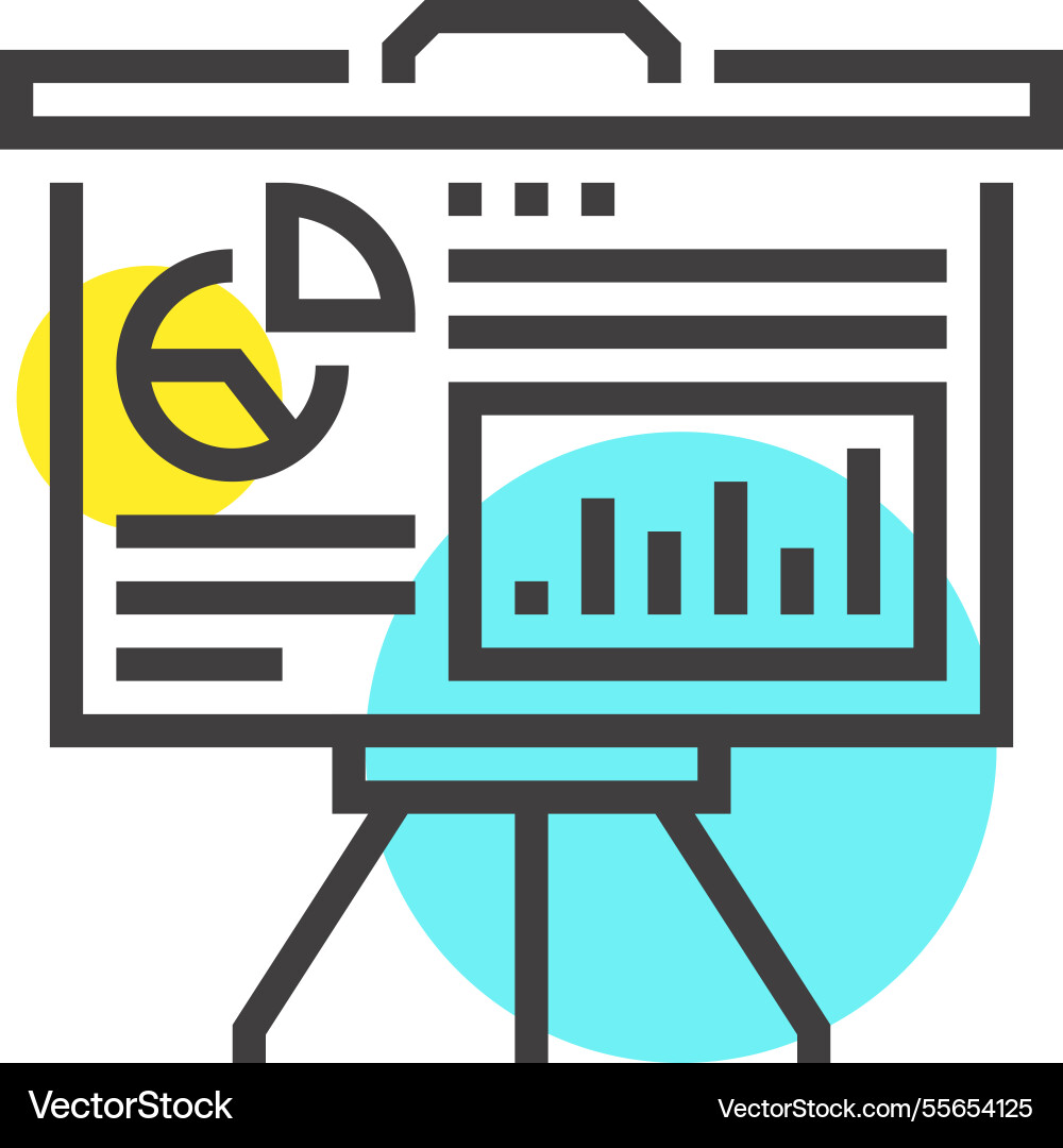 Presentation flat line web icon concept Presentation flat line web icon concept vector image