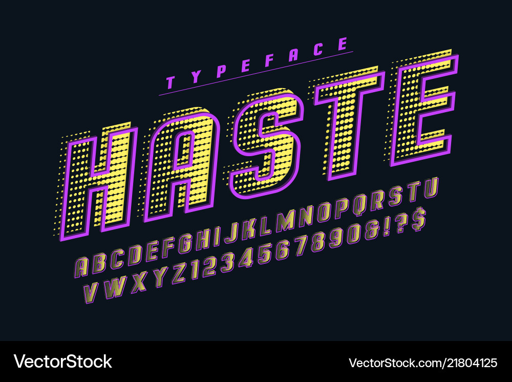 Speedy Display Font - Retro Typeface vector image