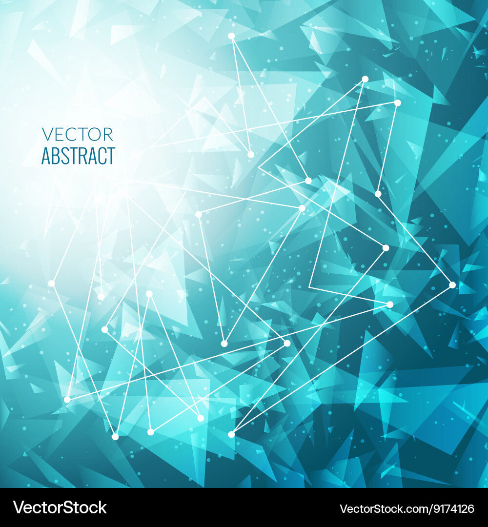 3d abstract business background with triangles vector image